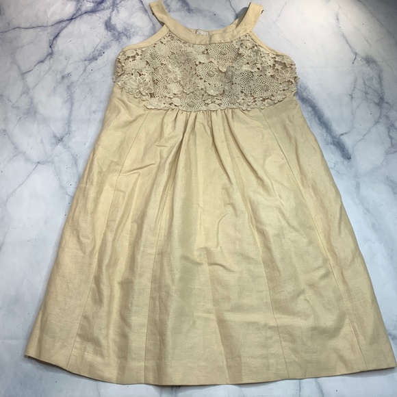 Anthropologie Postmark Cream Oleander Canvas Dress - Picture 4 of 8